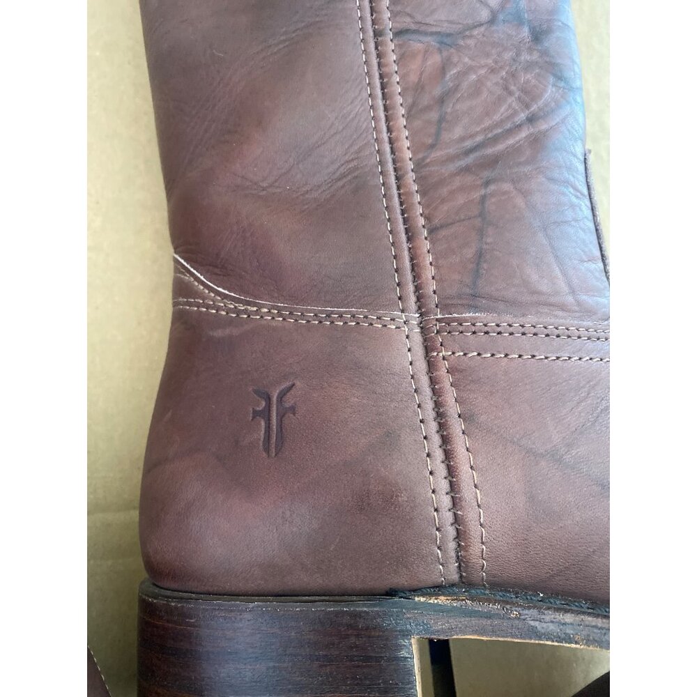 Frye 14L Brown Leather Campus Boots Men's 11 #87290 White Label NWOB Vtg 1980s - Picture 15 of 15